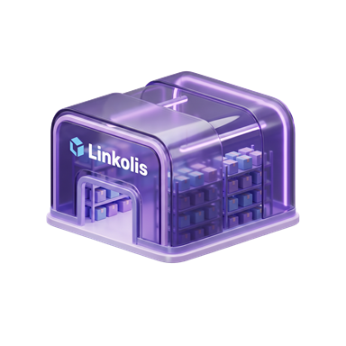 Entrepôt Linkolis avec rayonnages de stockage