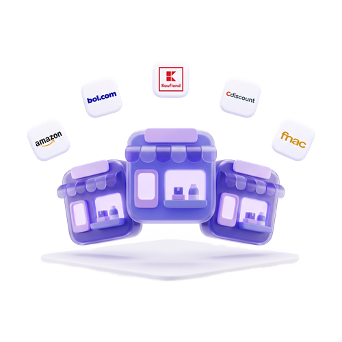 Vitrines connectées aux marketplaces Amazon, Bol, Kaufland, Cdiscount et Fnac
